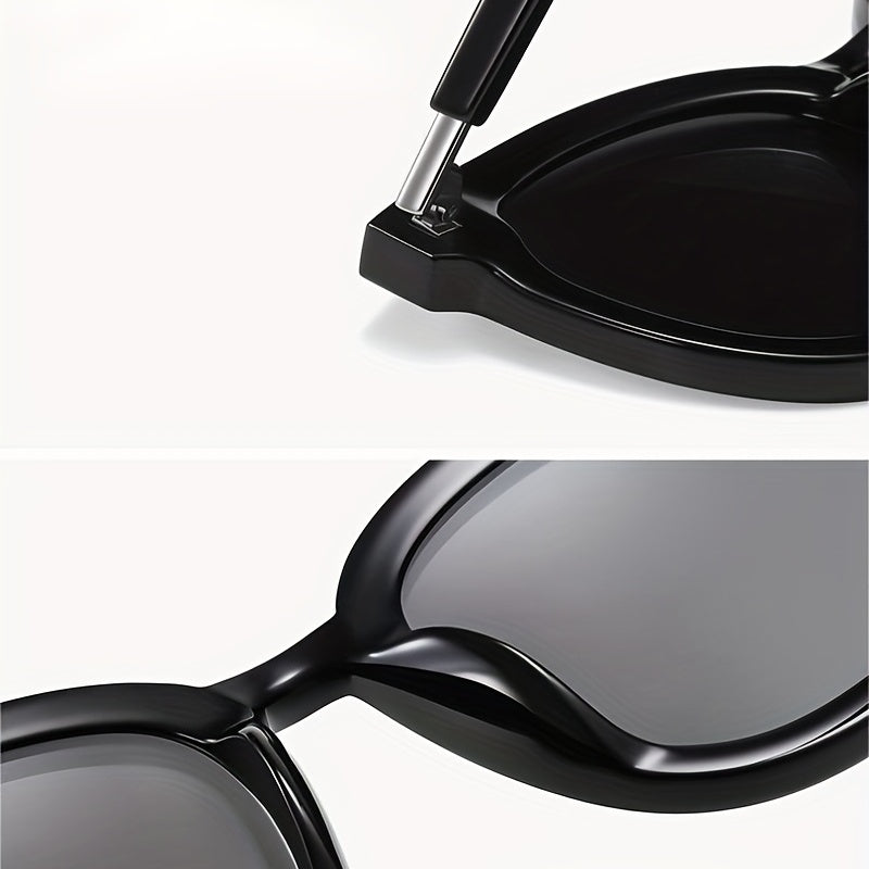 Men's Oval Frame Street Style Sunglasses with Glasses Box & Cloth