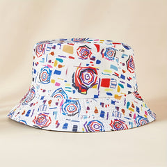 Colorful Graffiti Bucket Hat Reversible Lightweight Basin Hat Summer Sunscreen