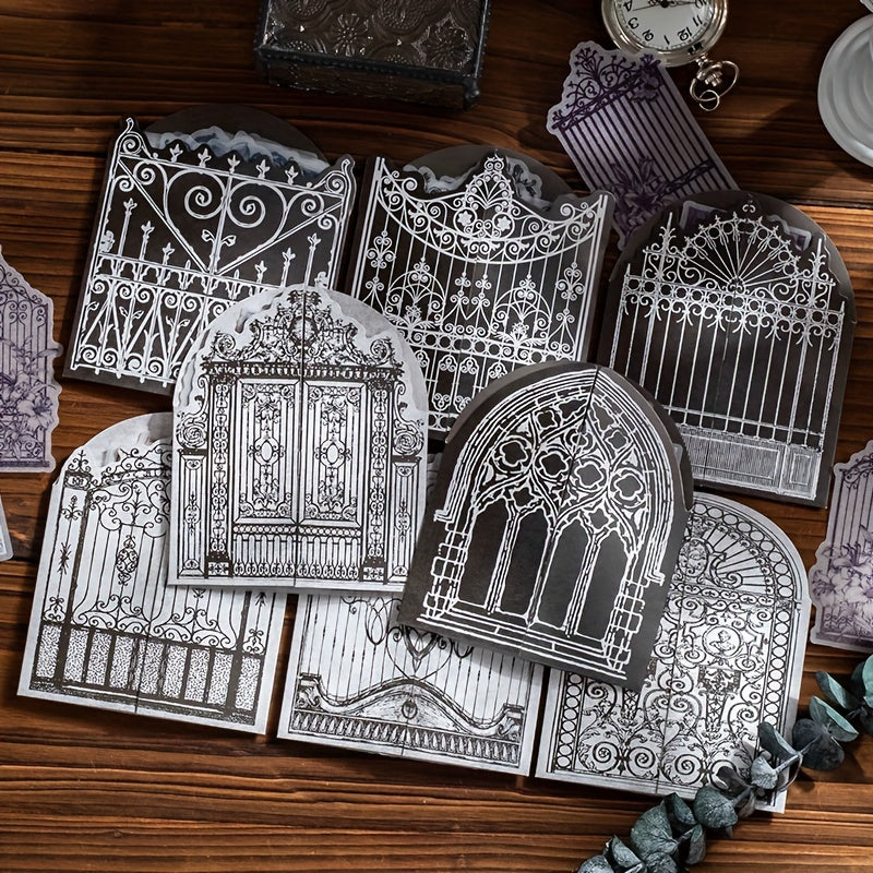 20PCS Gothic Castle Stickers for Scrapbooking and Collages