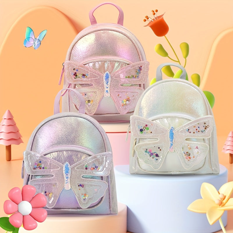 Kids Butterfly Decor Backpack Casual Bag