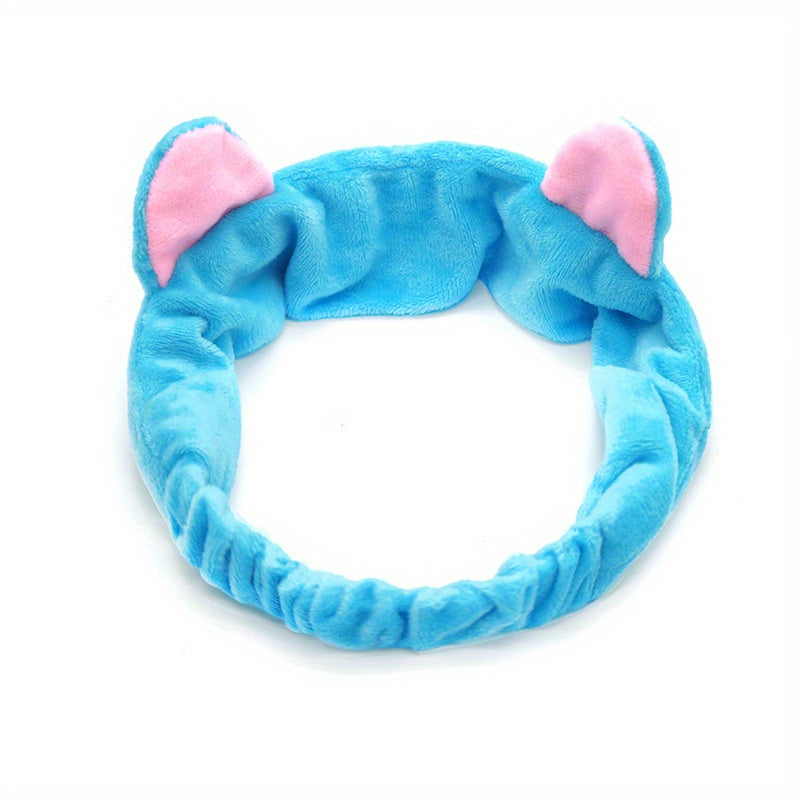 Cartoon Cat Ears Headband Soft Head Hoop for Girls Women