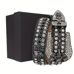 Western Rhinestone Belt Cowgirl Bling Studded Leather Men Women