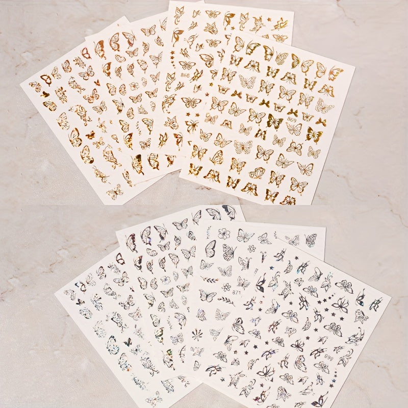 Butterfly Nail Art Stickers 3D Self Adhesive Nail Art Decals