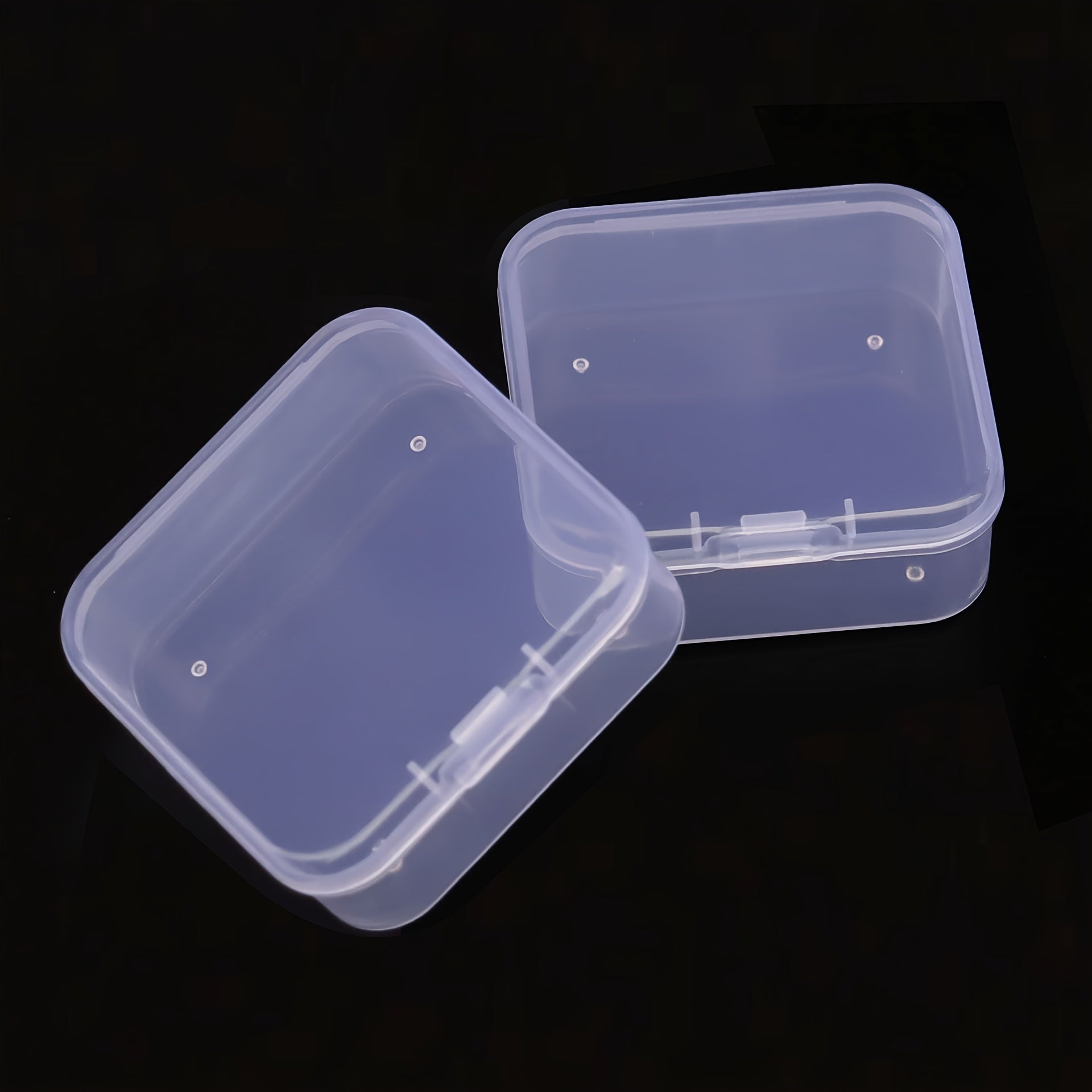 10 PCS Clear Square PP Storage Box for Earplugs, Jewelry, Hardware