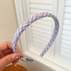 Plaid Fabric Hairband For Women Hair Hoop