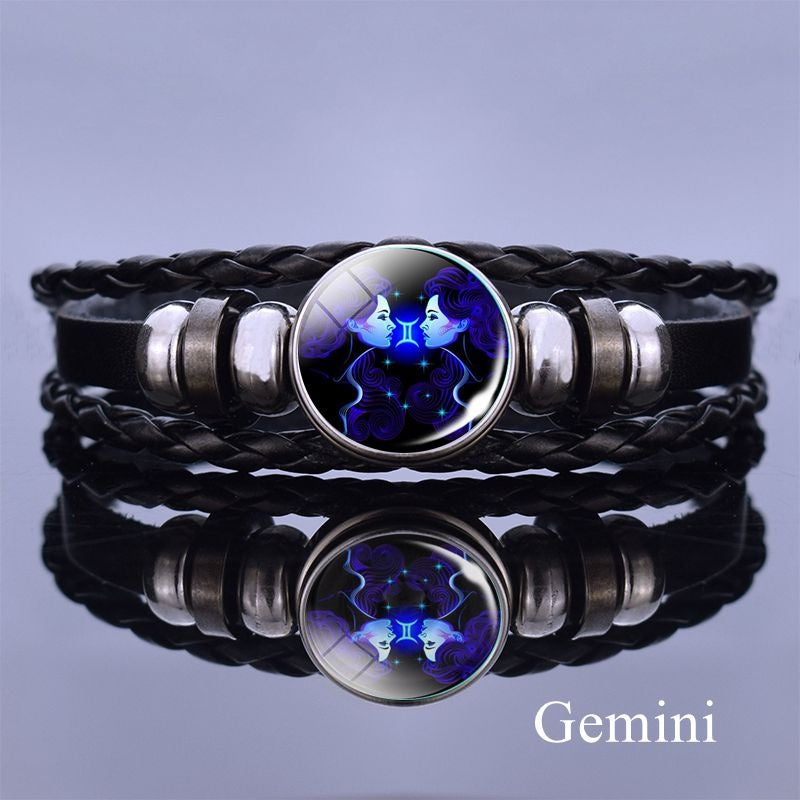 12 Constellation Luminous Bracelet Layer Woven Bracelet