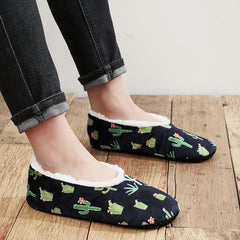 Men's Cartoon Cactus Cozy Slippers