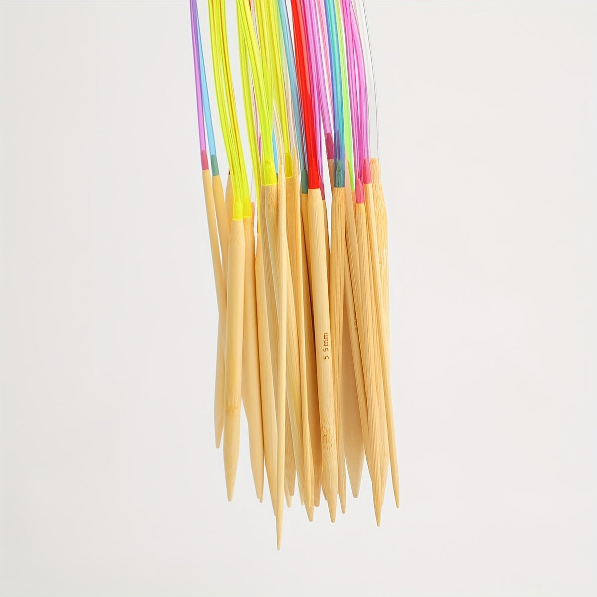 Long Loop Knitting Sweater Ring Needle Bamboo Wood Needle