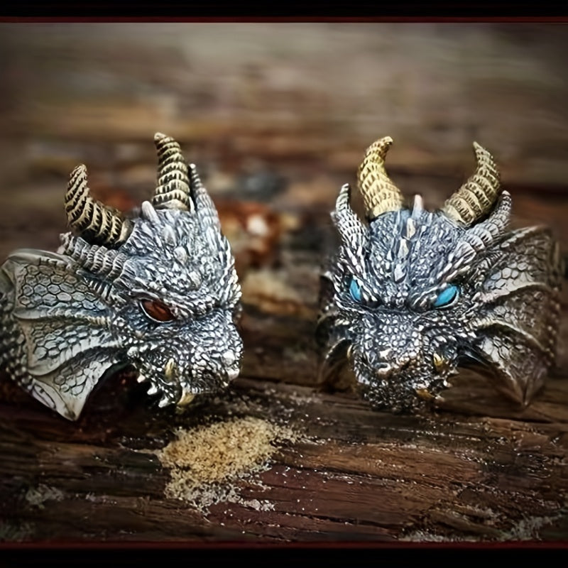 Retro Dragon Head Men's Ring Gift Men's Single Ring