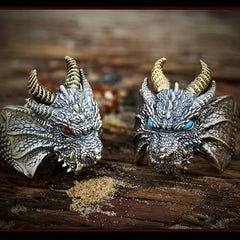 Retro Dragon Head Men's Ring Gift Men's Single Ring