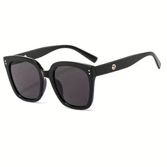 Square Sunglasses Rivet Decor Sun Shades Driving Beach Travel