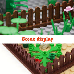 30pcs Building Block Scenes Fence Handrail Pen Railing Compatible Parts Model
