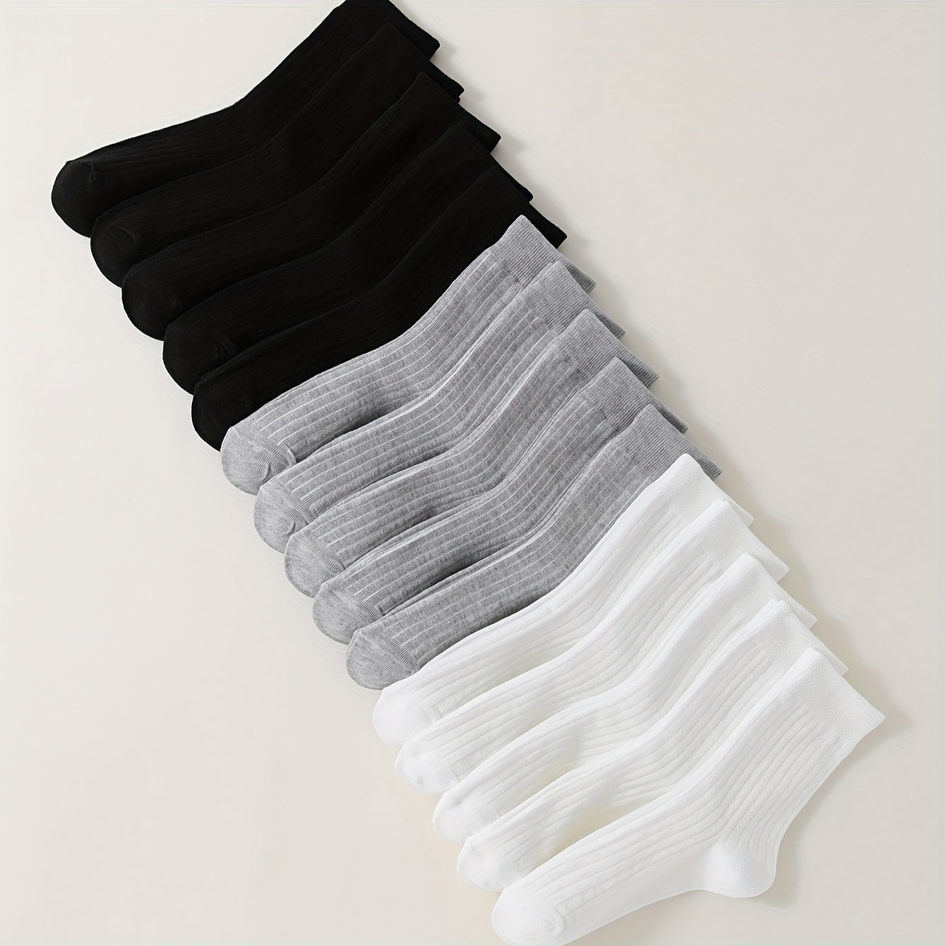 15 Pairs Comfy Mid Tube Socks Women's Stockings & Hosiery