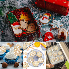 8pcs Christmas Snowflake Cookie Cutters Pastry Cutter Set Baking Tools