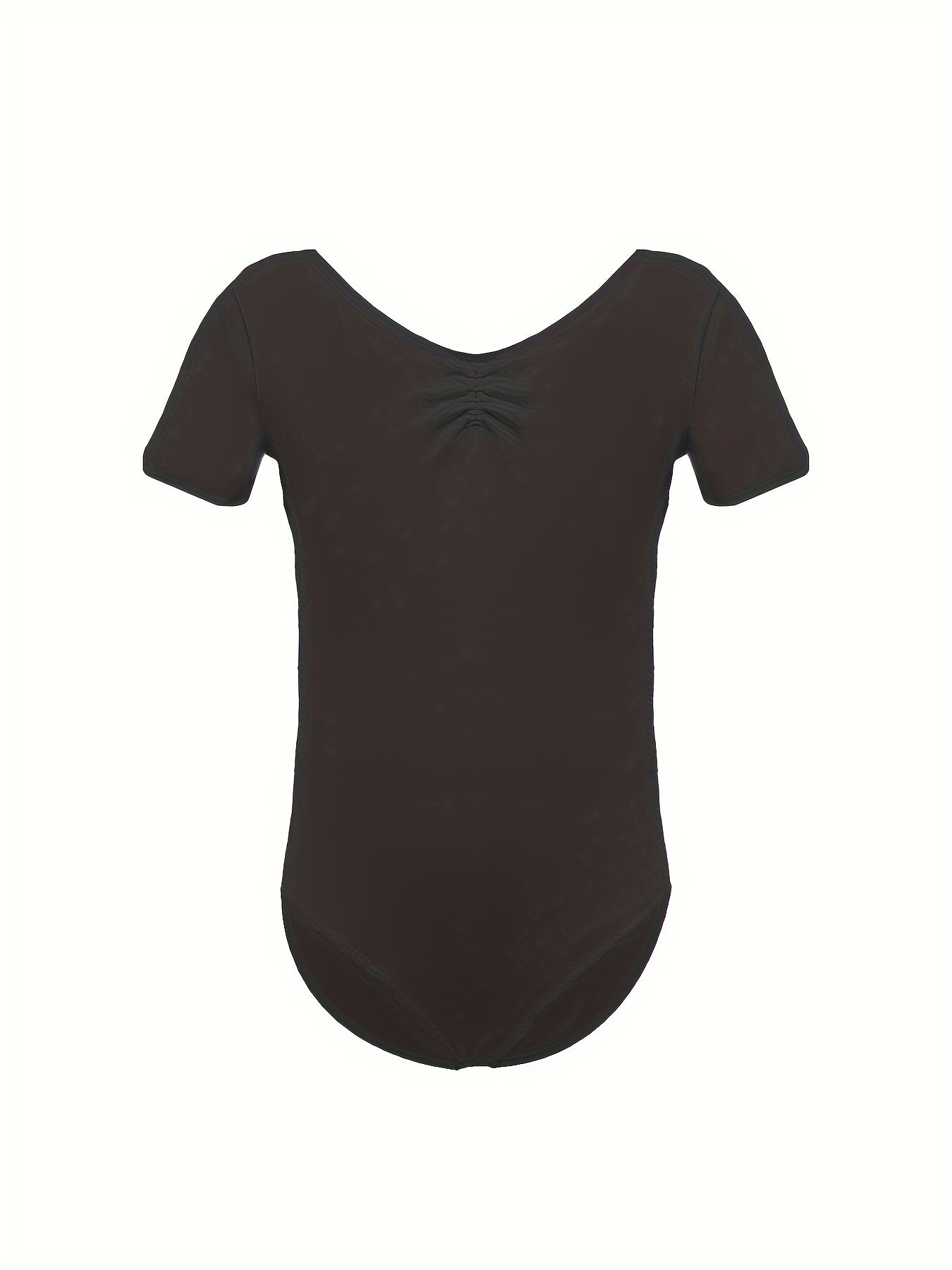 Girls Comfy V Neck Short Sleeve Gymnastics Outfits 95 Cotton Dance Suit