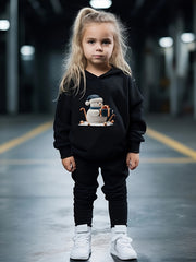 Girls Snowman Hooded Sweatshirt Set