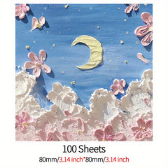 Floral Landscape Painting Art Notepad 100 Sheets