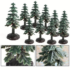 10pcs Christmas Tree Model Plant Cake Model Decoration