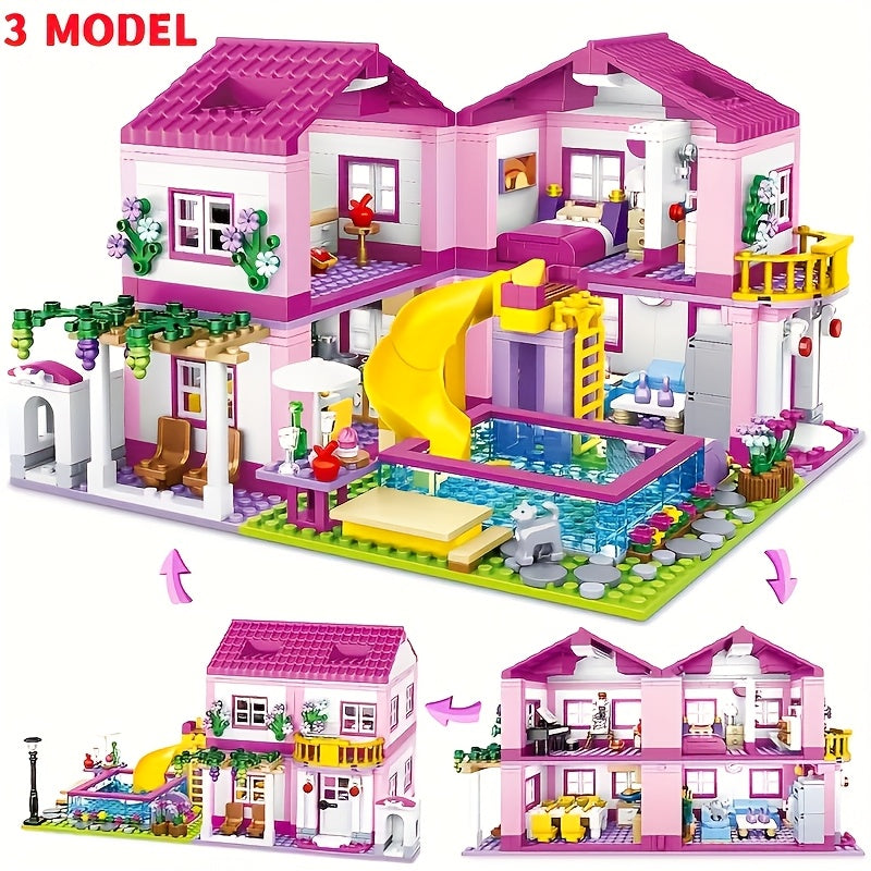 House Building Set 1081pcs DIY 3D Puzzle Kit for Adults Home Decor, Gift Idea