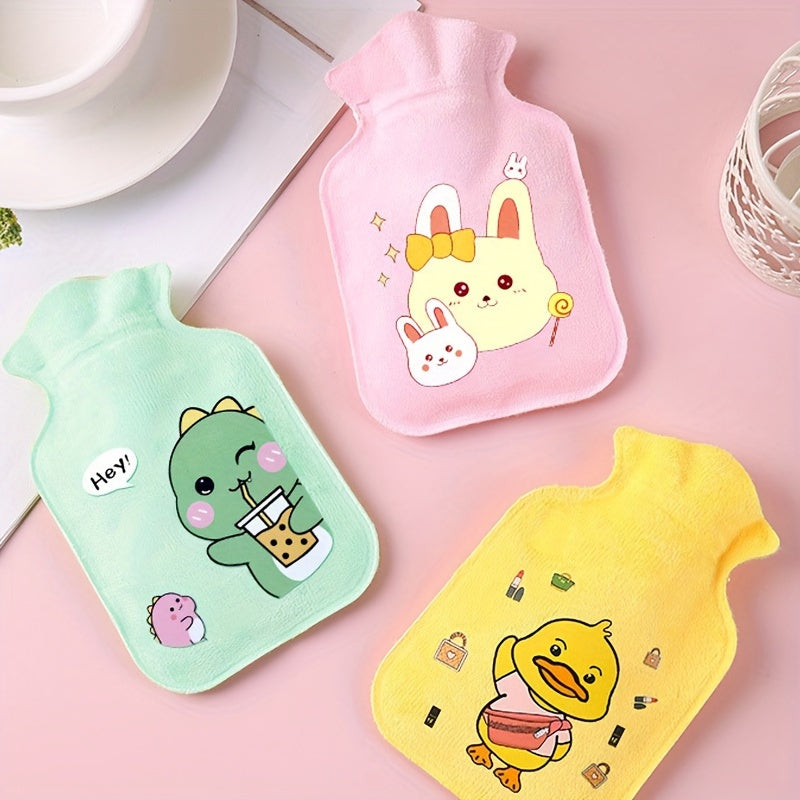 350ml Cartoon Dinosaur Rabbit Plush Warm Water Bag Hot Water Bag