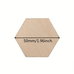 20pcs Wooden Hexagons for Painting Decoration
