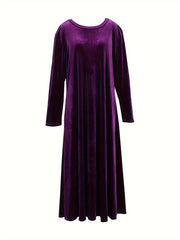  Velvet Long Sleeve Maxi Dress