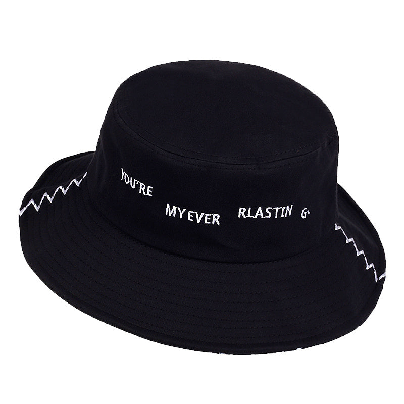 Embroidery Bucket Hat Women Men Unisex