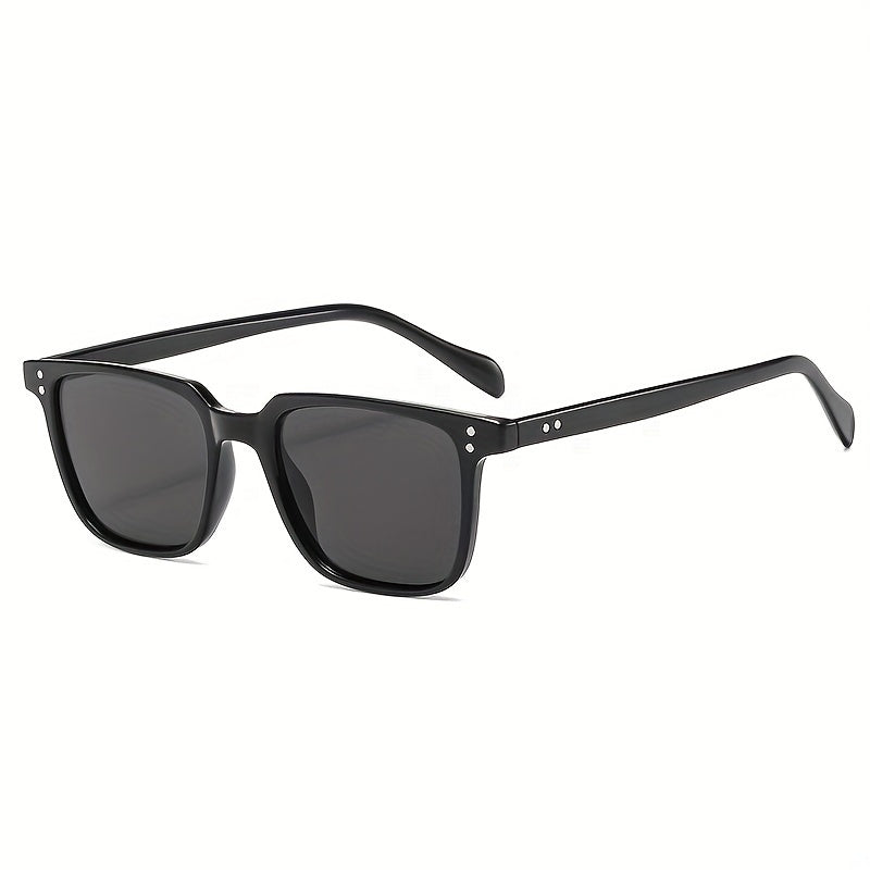 Square Frame Sunglasses For Women Men Minimalist Rivet Decor Glasses