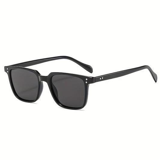 Square Frame Sunglasses For Women Men Minimalist Rivet Decor Glasses