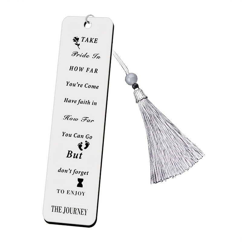 Personalized Stainless Steel Tassel Pendant Bookmark