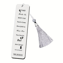 Personalized Stainless Steel Tassel Pendant Bookmark