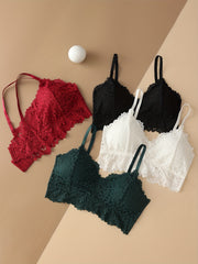 4pcs Lace Wireless Bras Intimates Women's Lingerie