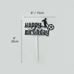 Football Birthday Cake Topper for Kids Bowl Party Decor
