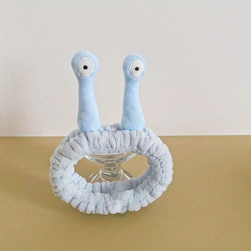 Cartoon Snail Eyes Headband Plush Hair Band Women Girls Elastic Headdress