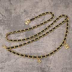 Waist Chain Metal Leather Chain Belt Pants Chain Accessories