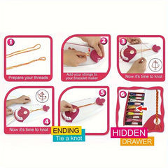 Bracelet Making Kit With 20 Pre cut Threads Can Make Up To 8 Bracelets
