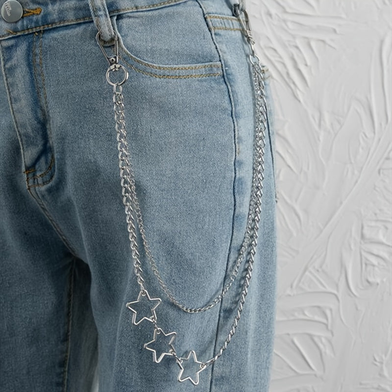 Men's Pentagram Double Layered Pants Chain