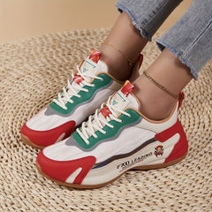 Chinese Style Retro Running Shoes Soft Thick Sole Sneakers