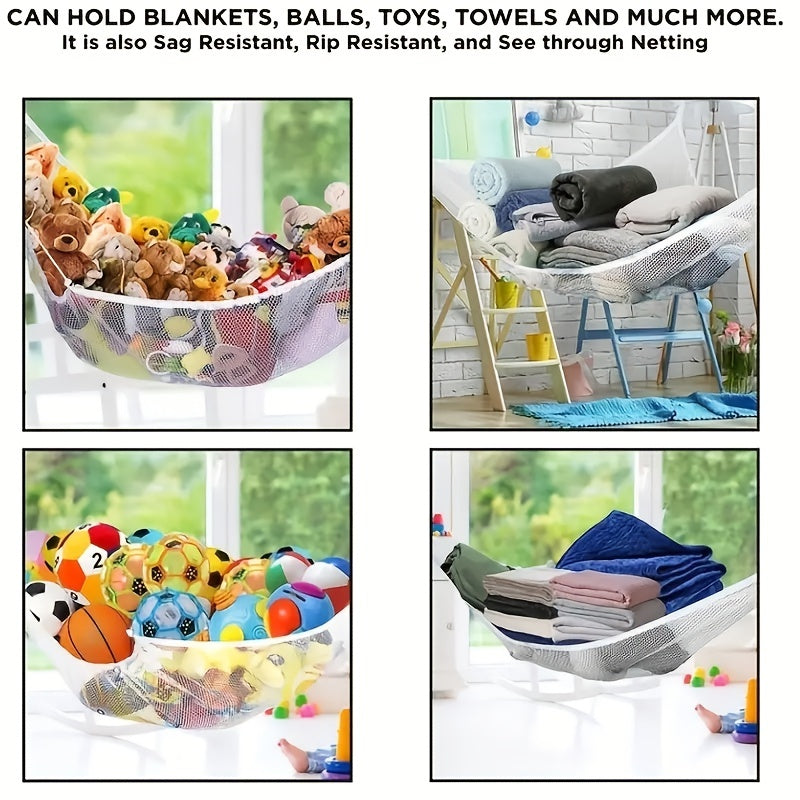 Stuffed Toy Storage Hammock Hanging Net Organizer for Nursery