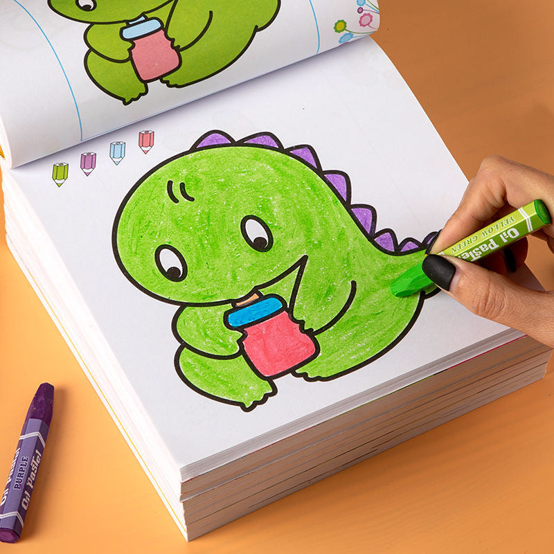 160-Page Kids' Coloring Book with Animal Illustrations & More