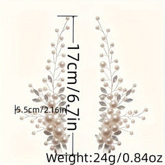 2pcs Pearl Branches Hair Clips Girls Party Fairy Bridal Fresh Hair Accessories