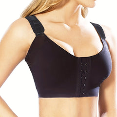 Front Closure Wireless Bra with Wide Straps - Women's Lingerie