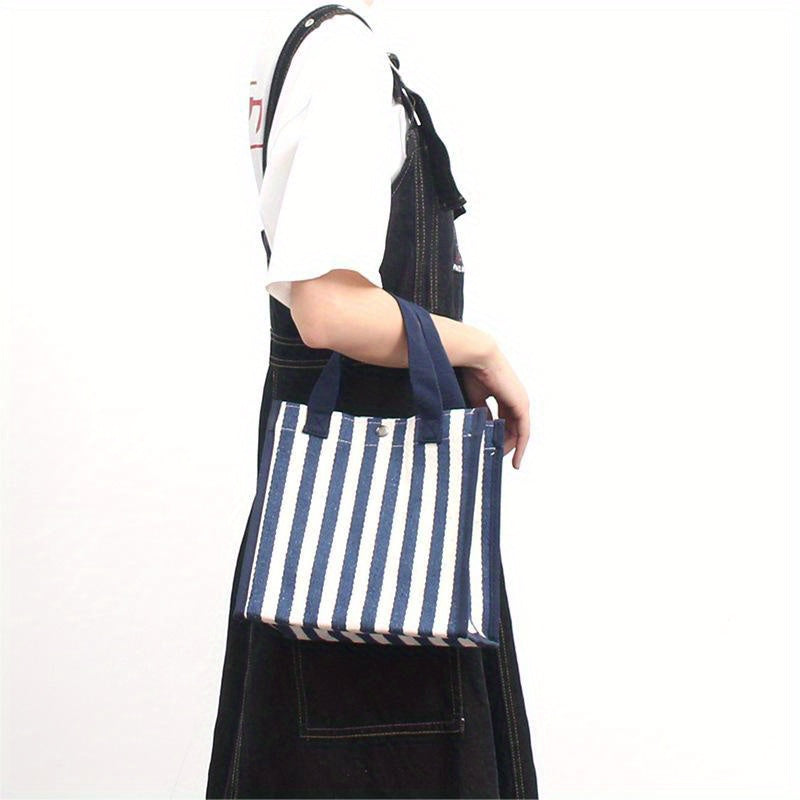 Striped Large Capacity Tote Bag Casual Handbag Women's Shoulder Bag