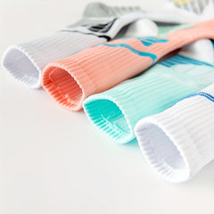 5 Pairs Colorblock Sports Socks for Women