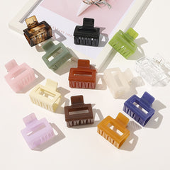 Matte Rectangle Small Hair Claw Clips