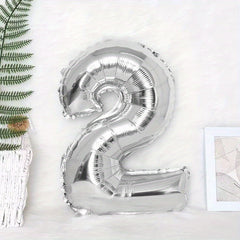 32 inch Silvery 0 9 Number Birthday Party Balloons Decoration Balloon Set