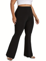  Women's High Rise Flared Leg Trousers