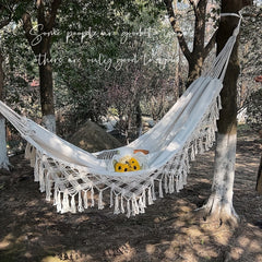Double Tassel Hammock Portable for Outdoor Camping