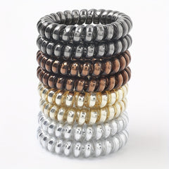 High Elasticity Resin Spiral Hair Tie Set
