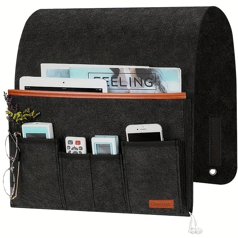 Felt Bedside Storage Bag Remote Control Organizer Dorm Room Hanging Organizer